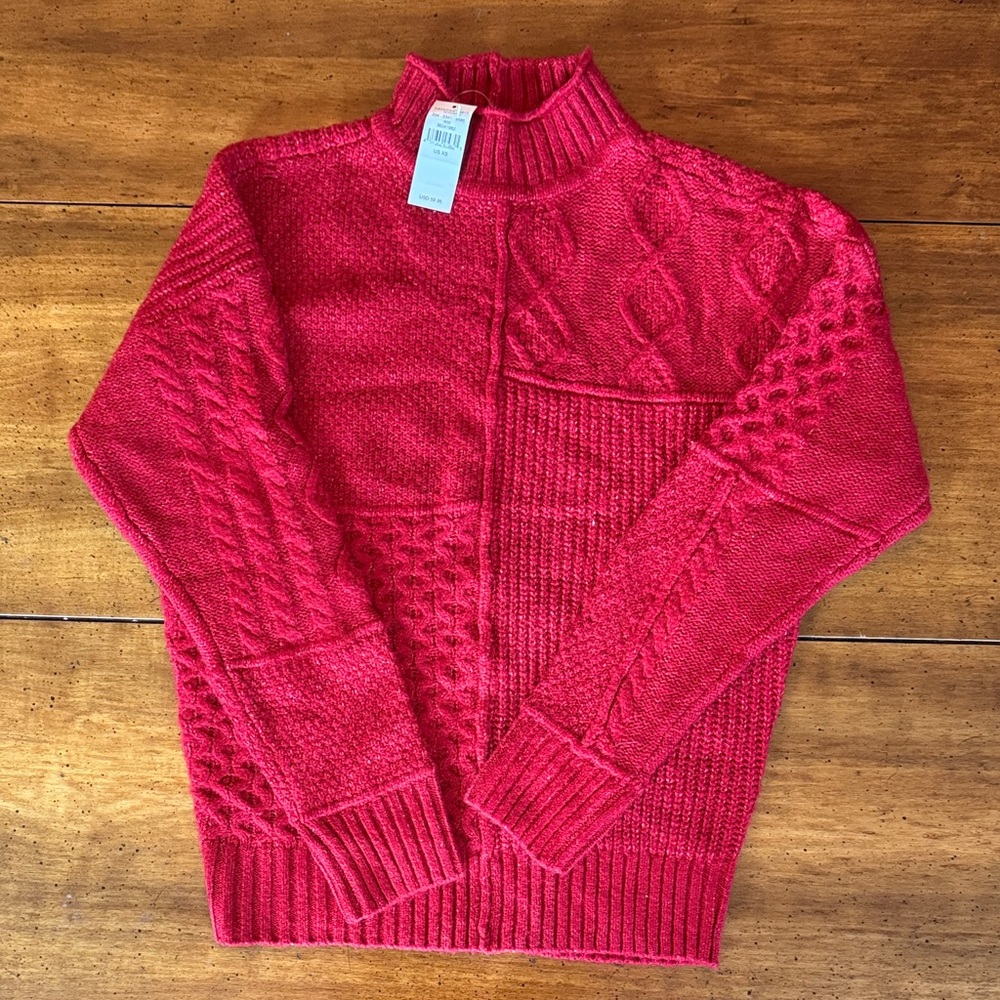 American Eagle Vibrant Red Turtleneck Sweater